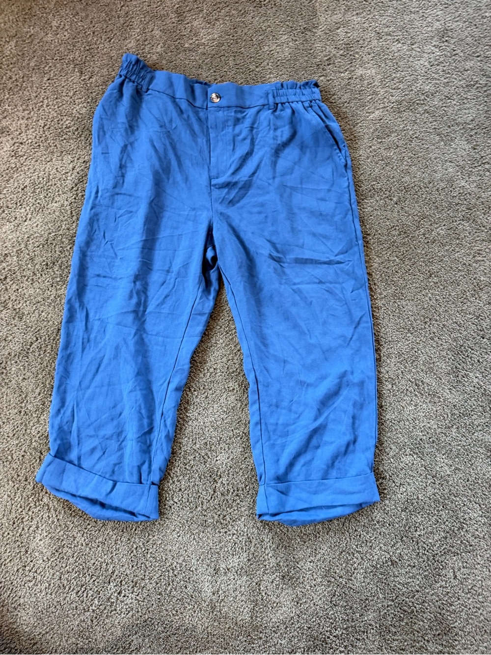 HALARA navy Blue Cropped Relaxed Pants Sz xl